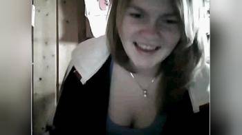 video of blonde girl strips for webcam