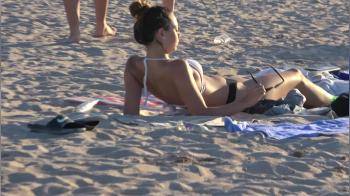 video of cute girl with black bikini