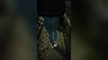 video of Girl in jeans following her after I got out of the bus