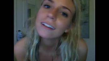 video of Pretty American teen plays & shows all on webcam 