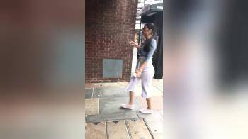 video of Hot busty arab girl walking down the street
