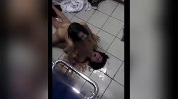 video of caught two asian girls on public bathroom floor 
