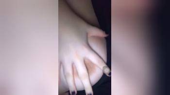 video of my GF playing with her big tit