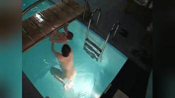 video of Peep on neighbors having a pool orgy