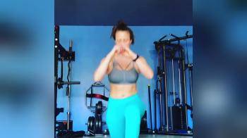 video of Fit wife doing some workouts