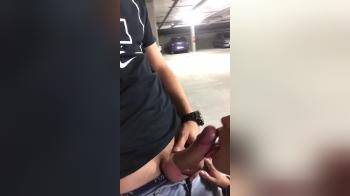 video of In the parking garage cock sucking