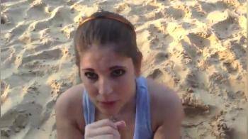 video of cute girl beach facial