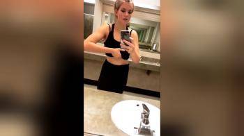 video of Bathroom Flashing Big tits