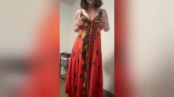 video of A floral flowy showy dress