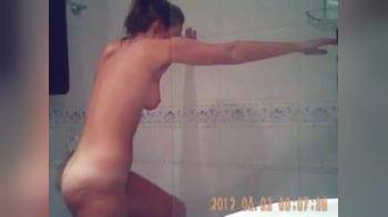 video of Woman showering