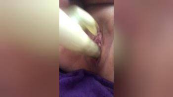 video of Close up using the dildo