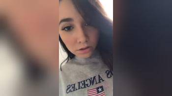 video of Showing us her bush and pussy