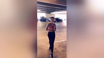 video of Flashing her tits in the carpark