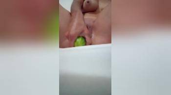 video of Cucumber masturbation