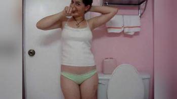 video of Girl stripping in the bathroom