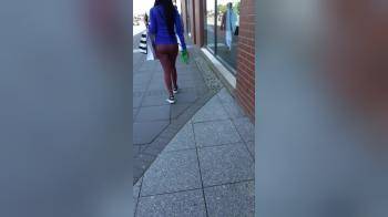 video of Girl in tights followed on the streets of poland 
