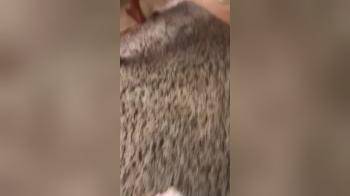 video of After her shower creaming herself in