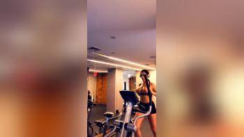 video of Tits out in the gym