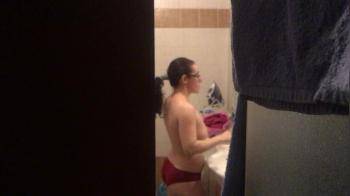 video of Topless in the bathroom 2