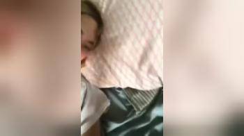video of College blonde on bed so horny bating for money