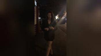 video of Flashing her tits in the street