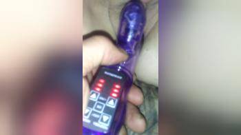 video of Dildo close up on the pussy