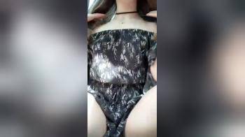video of Flashing her perky tits and nice pussy