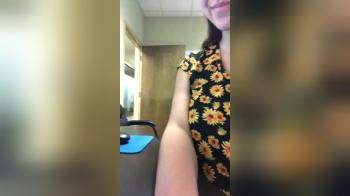 video of Flashing her tits in the office