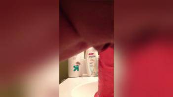 video of riding dildo in the bathroom