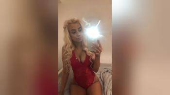 video of Short selfie in red lingerie