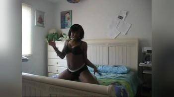 video of Ebony teen recording stip for bf
