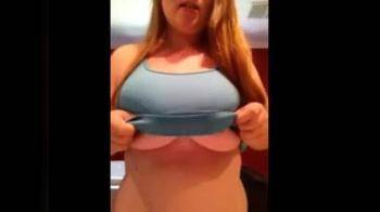 video of getting her huge tits out