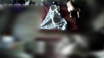 video of Horny wife masturbating with toy till orgasm on the bed  hidden cam