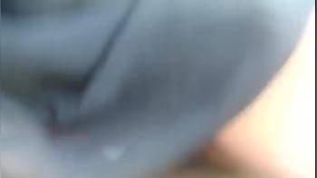 video of Her pussy and big clit riding me in the car