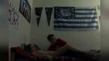 video of College couple having fun on bed