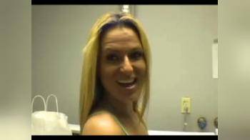 video of Blonde laundry room fucking