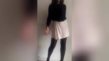 video of Stripped to her stockings