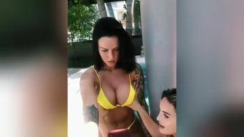video of holding her GF tits for selfie