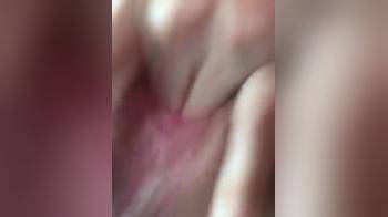 video of fingering herself close up
