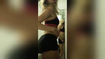 video of fit girl loves to tease her body