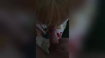 video of Blond girlfriend deepthroats nicely