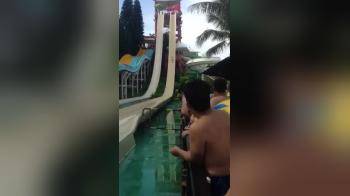 video of Boob Slip on Water Slide