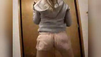 video of cute girl dances and strips