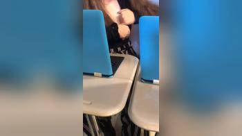 video of Flashing her tit in class