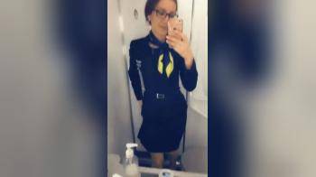 video of getting her skirt up and bating a bit in public toilet