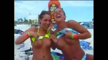 video of Beach Teens Flashing Titties