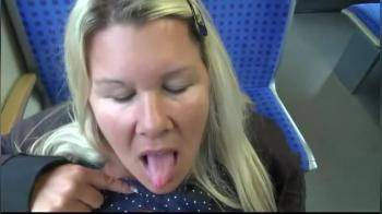 video of Chubby wife getting facial in train
