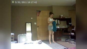 video of Swimsuit change caught on security cam