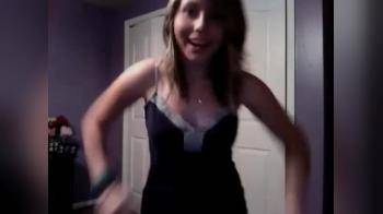 video of Cute Brunette Takes off Clothes