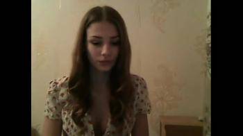 video of Pretty brunette shows her lovely body on camera